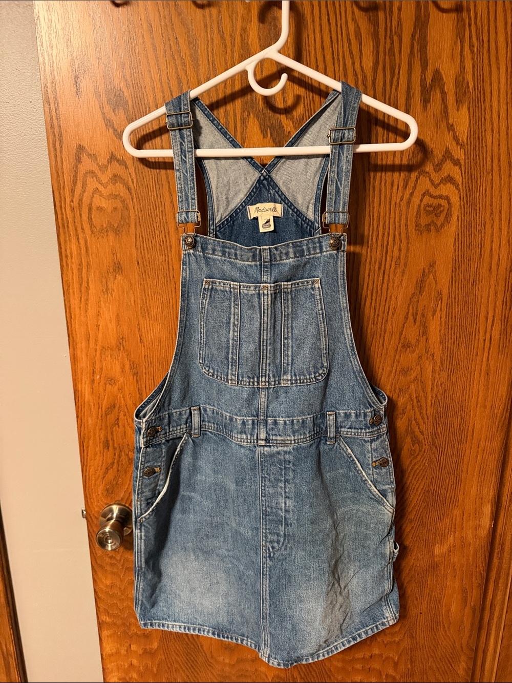 Madewell Light Blue Denim Overall Romper
